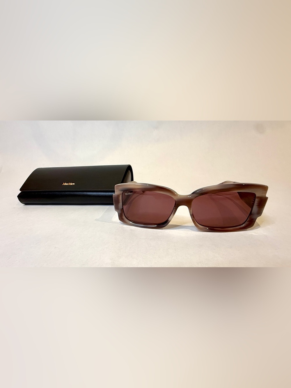 MaxMara Brown Gradient Frame Sunglasses with Brown Lenses